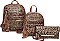 3 in 1 Leopard Tri-Zip Back Pack Clutch Set