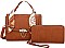 Scarfed Top Handle 2-in-1 Satchel Crossbody Bag