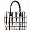 BS111-LP Brushed Stripe Patchwork Satchel