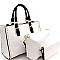 2Tone Side Studs Handbag 3in1 Set