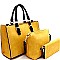 2Tone Side Studs Handbag 3in1 Set