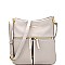 BS2208-LP Hardware Accent Multi-Pocket Messenger Cross Body