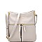 BS2208-LP Hardware Accent Multi-Pocket Messenger Cross Body