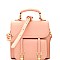 BS2246-LP Buckle Accent Convertible Flap Backpack Satchel