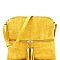 Chic Front Pocket Tassel Accent Textured Cross Body Bag MH-BS2309F