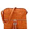 Chic Front Pocket Tassel Accent Textured Cross Body Bag MH-BS2309F