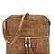 Chic Front Pocket Tassel Accent Textured Cross Body Bag MH-BS2309F