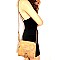 Chic Front Pocket Tassel Accent Textured Cross Body Bag MH-BS2309F