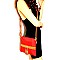 Fashionable Tassel Accent Two-Tone Nylon Cross Body MH-BS2408