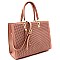 Tassel Accent Laser-cut Structured Satchel MH-BS3049
