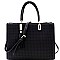 Tassel Accent Laser-cut Structured Satchel MH-BS3049