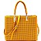 Tassel Accent Laser-cut Structured Satchel MH-BS3049