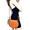 BSA62467-LP Woven Detail Bohemian Saddle Cross Body
