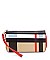 Zip Around  Plaid Check Printed Wallet Wristlet