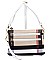 Zipped Plaid Check Cross Body Wristlet Clutch Bag