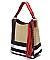 Plaid Check Bucket Satchel