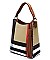 Plaid Check Bucket Satchel