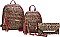 3 in 1 Leopard Tri-Zip Back Pack Clutch Set