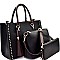 Tassel Accent Studded 3 in 1 Satchel Wallet SET MH-BW1971