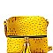 Ostrich Front Pocket Tassel Accent Cross Body