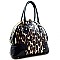 Leopard Print Metal Frame Tote