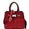 Buckle Accent 2-Way Corduroy Satchel Wristlet SET  MH-BY4065S