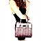 Buckle Accent 2-Way Corduroy Satchel Wristlet SET  MH-BY4065S