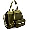 Stud Accent 2 in 1 Satchel Wristlet SET MH-BY4073S