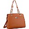 Stylish Pinstripe Embossed 2-Way Chain Tote Bag MH-BY4141