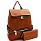 Multi-Pocket Fashion Backpack Wallet SET