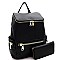 Multi-Pocket Fashion Backpack Wallet SET