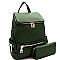 Multi-Pocket Fashion Backpack Wallet SET