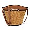 Straw Bucket Crossbody Bag