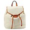 Straw Neon Trimmed Backpack