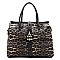 Leopard Padlock Multi Compartment Satchel