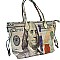 OVERSIZE Big Hundred Dollar Bill Print Tote Bag