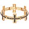 CB1644-LP Rhinestone Embellished Metal Cross Elastic Bracelet