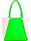 TRENDY NEON TWO TONE TOTE BAG