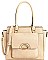 3 in 1 Modern Trendy Chic Satchel with Long Strap
