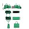 3-IN-1 Elegance Vegan Scarfed Tote Bag with Wallet Set