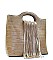 ALLIGATOR FRINGE SATCHEL