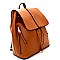 CF020-LP Classy Drawstring Flap Backpack with Organizer Slips