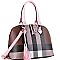Plaid Check Tasseled 2Way Bag