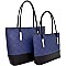 CH6688-LP Two-Tone Quilted 2 in 1 Twin Tote SET