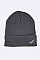 Trendy OOPS Patch Cuff Rib Beanie LA-MKH35130