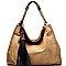 CJF004-LP Tassel Accent Chain Handle Hobo