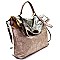 CJF020-LP Boutique Metallic Flap Slouchy Soft Fashion Satchel