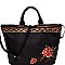 Sequin Embellished Flower Patch Bohemian Tote MH-CJF033