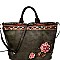 Sequin Embellished Flower Patch Bohemian Tote MH-CJF033