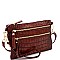 MULTI POCKET CROCODILE PRINT WRISTLET CROSS BODY